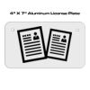 4 X 7 Aluminum License Plate  Thumbnail