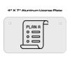 4 X 7 Aluminum License Plate  Thumbnail