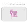 4 X 7 Aluminum License Plate  Thumbnail