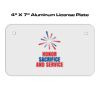 4 X 7 Aluminum License Plate  Thumbnail