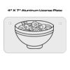 4 X 7 Aluminum License Plate  Thumbnail