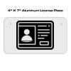 4 X 7 Aluminum License Plate  Thumbnail