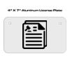 4 X 7 Aluminum License Plate  Thumbnail