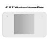 4 X 7 Aluminum License Plate  Thumbnail