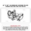 6 X 12 Full Size Aluminum License Plate for Cars and Trucks  Thumbnail