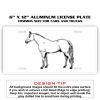 6 X 12 Full Size Aluminum License Plate for Cars and Trucks  Thumbnail