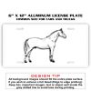 6 X 12 Full Size Aluminum License Plate for Cars and Trucks  Thumbnail