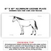6 X 12 Full Size Aluminum License Plate for Cars and Trucks  Thumbnail
