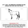 6 X 12 Full Size Aluminum License Plate for Cars and Trucks  Thumbnail