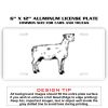 6 X 12 Full Size Aluminum License Plate for Cars and Trucks  Thumbnail