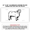6 X 12 Full Size Aluminum License Plate for Cars and Trucks  Thumbnail