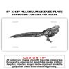 6 X 12 Full Size Aluminum License Plate for Cars and Trucks  Thumbnail