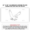 6 X 12 Full Size Aluminum License Plate for Cars and Trucks  Thumbnail