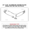 6 X 12 Full Size Aluminum License Plate for Cars and Trucks  Thumbnail