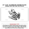 6 X 12 Full Size Aluminum License Plate for Cars and Trucks  Thumbnail