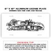 6 X 12 Full Size Aluminum License Plate for Cars and Trucks  Thumbnail