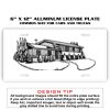 6 X 12 Full Size Aluminum License Plate for Cars and Trucks  Thumbnail