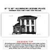 6 X 12 Full Size Aluminum License Plate for Cars and Trucks  Thumbnail