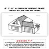 6 X 12 Full Size Aluminum License Plate for Cars and Trucks  Thumbnail