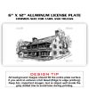 6 X 12 Full Size Aluminum License Plate for Cars and Trucks  Thumbnail