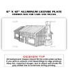6 X 12 Full Size Aluminum License Plate for Cars and Trucks  Thumbnail