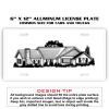 6 X 12 Full Size Aluminum License Plate for Cars and Trucks  Thumbnail