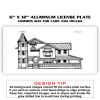 6 X 12 Full Size Aluminum License Plate for Cars and Trucks  Thumbnail