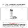 6 X 12 Full Size Aluminum License Plate for Cars and Trucks  Thumbnail