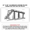6 X 12 Full Size Aluminum License Plate for Cars and Trucks  Thumbnail