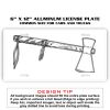 6 X 12 Full Size Aluminum License Plate for Cars and Trucks  Thumbnail