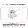 6 X 12 Full Size Aluminum License Plate for Cars and Trucks  Thumbnail