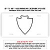 6 X 12 Full Size Aluminum License Plate for Cars and Trucks  Thumbnail