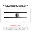 6 X 12 Full Size Aluminum License Plate for Cars and Trucks  Thumbnail