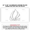 6 X 12 Full Size Aluminum License Plate for Cars and Trucks  Thumbnail