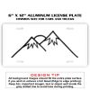 6 X 12 Full Size Aluminum License Plate for Cars and Trucks  Thumbnail