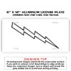 6 X 12 Full Size Aluminum License Plate for Cars and Trucks  Thumbnail