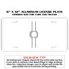 6 X 12 Full Size Aluminum License Plate for Cars and Trucks  Thumbnail