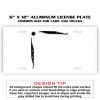 6 X 12 Full Size Aluminum License Plate for Cars and Trucks  Thumbnail