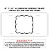 6 X 12 Full Size Aluminum License Plate for Cars and Trucks  Thumbnail