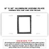 6 X 12 Full Size Aluminum License Plate for Cars and Trucks  Thumbnail
