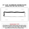 6 X 12 Full Size Aluminum License Plate for Cars and Trucks  Thumbnail