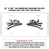 6 X 12 Full Size Aluminum License Plate for Cars and Trucks  Thumbnail