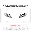 6 X 12 Full Size Aluminum License Plate for Cars and Trucks  Thumbnail