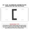 6 X 12 Full Size Aluminum License Plate for Cars and Trucks  Thumbnail