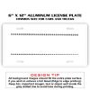 6 X 12 Full Size Aluminum License Plate for Cars and Trucks  Thumbnail
