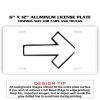 6 X 12 Full Size Aluminum License Plate for Cars and Trucks  Thumbnail
