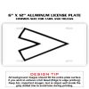 6 X 12 Full Size Aluminum License Plate for Cars and Trucks  Thumbnail