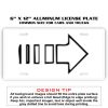 6 X 12 Full Size Aluminum License Plate for Cars and Trucks  Thumbnail