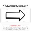 6 X 12 Full Size Aluminum License Plate for Cars and Trucks  Thumbnail