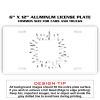 6 X 12 Full Size Aluminum License Plate for Cars and Trucks  Thumbnail
